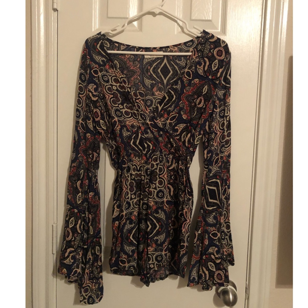 BOHEMIAN STYLE LONG SLEEVE ROMPER